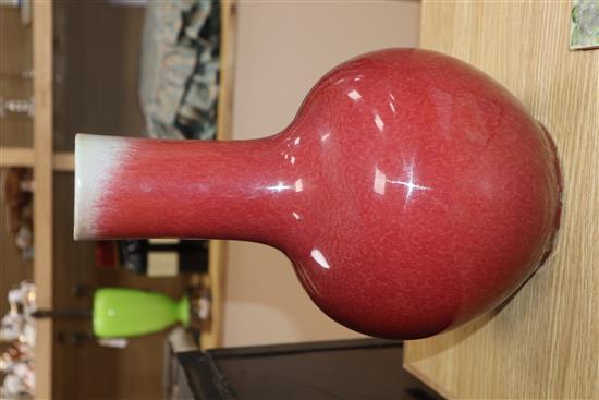 A Chinese flambe vase height 33cm